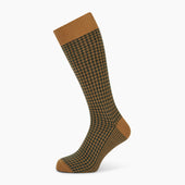 Green Peanut Motif Wool Mid Length Socks