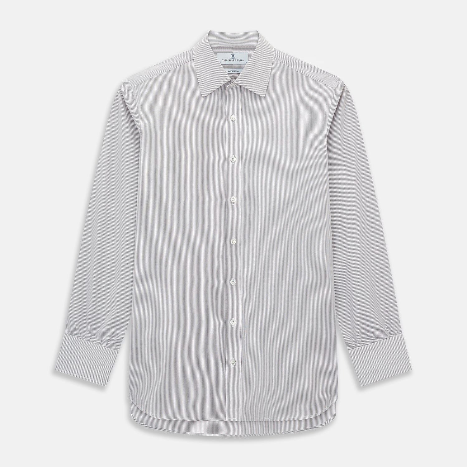 Brown Ripple Double Pinstripe Mayfair Shirt