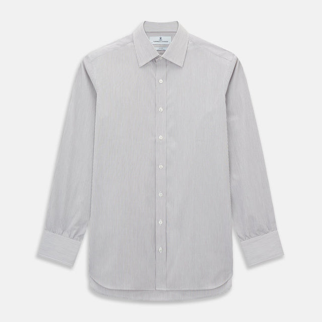 Brown Ripple Double Pinstripe Mayfair Shirt
