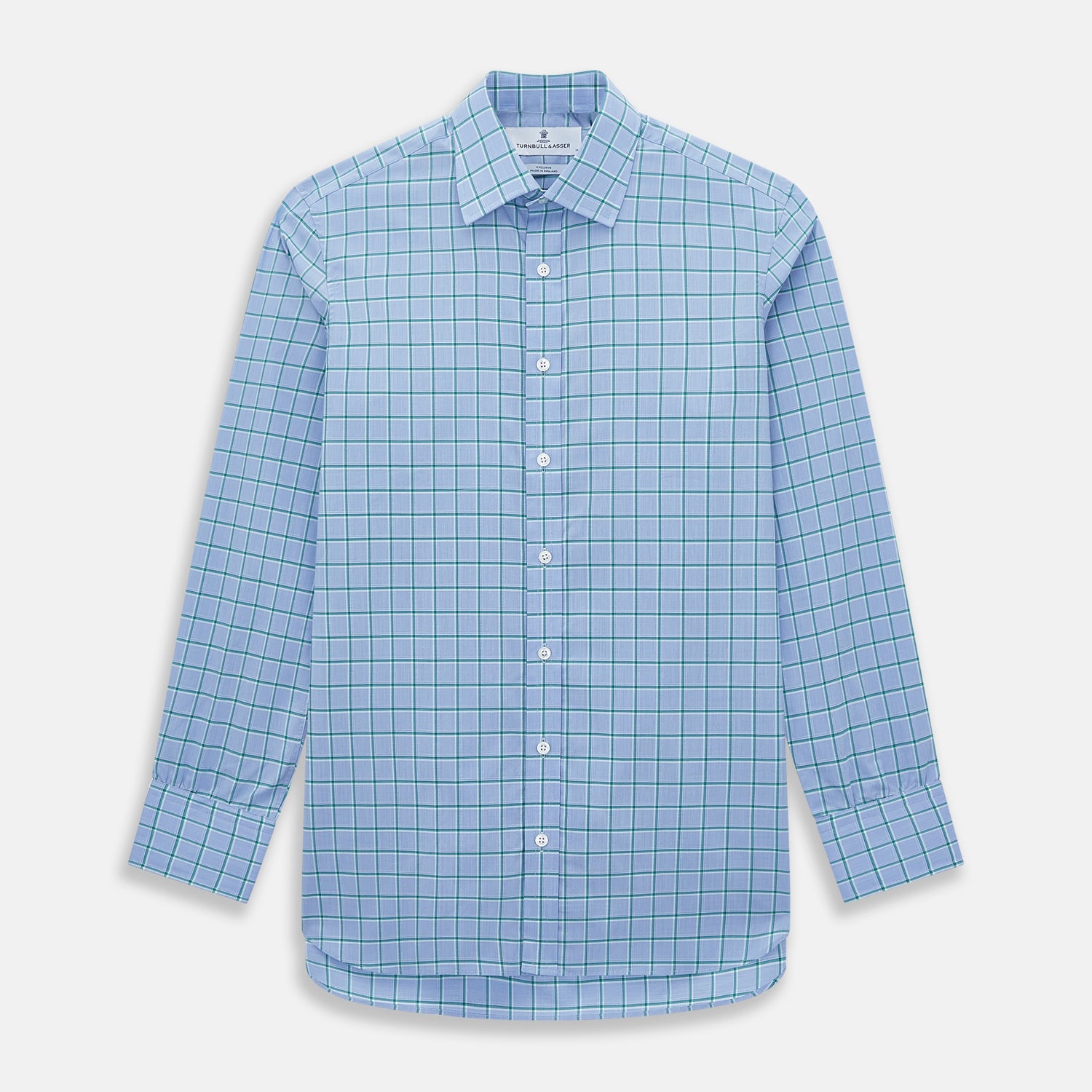 And Green Windowpane Mayfair Shirt