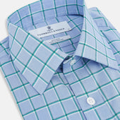 And Green Windowpane Mayfair Shirt