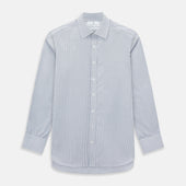 Navy Tattersall Check Mayfair Shirt