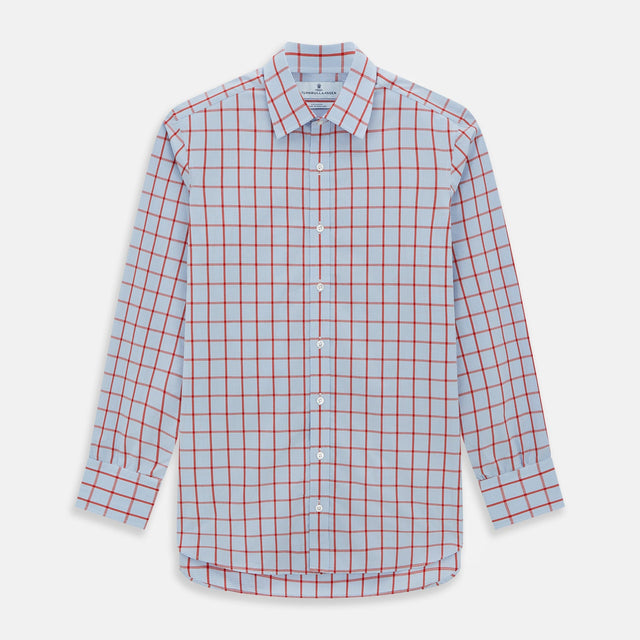 Red Windowpane Check Mayfair Shirt