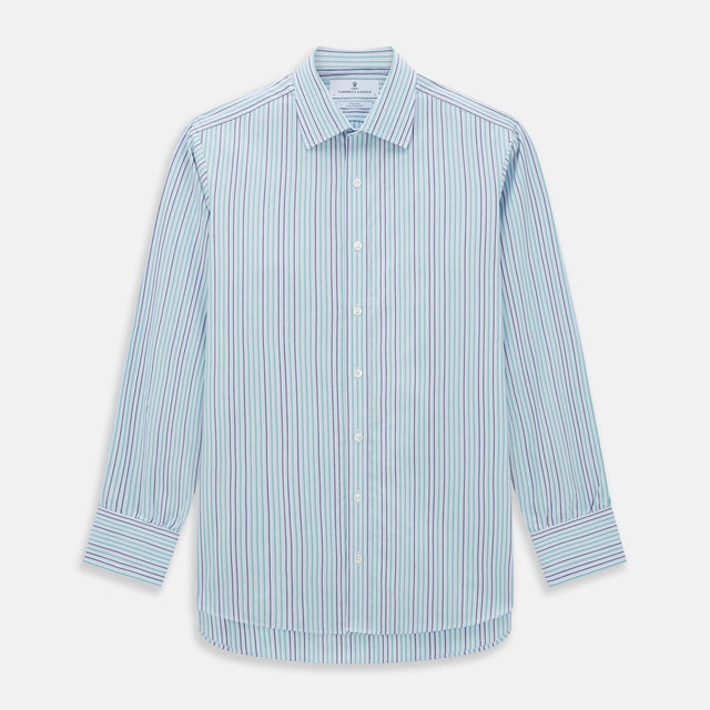 Green and Blue Shadow Pinstripe Mayfair Shirt