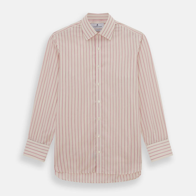Pink Fine Track Stripe Mayfair Shirt
