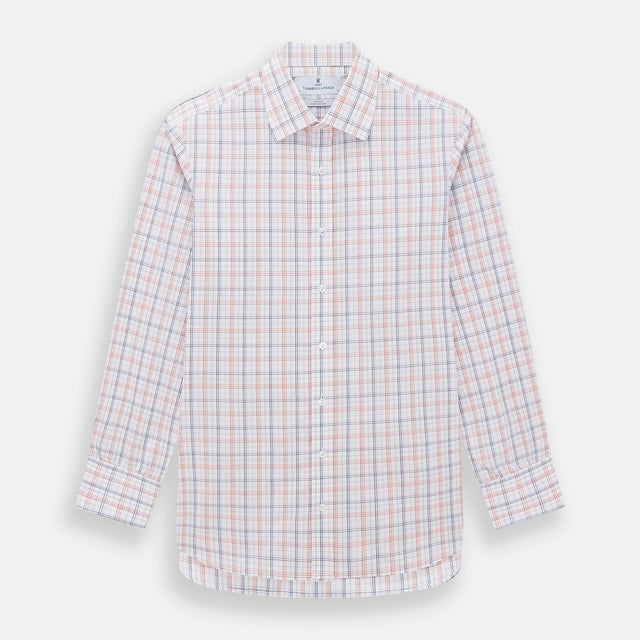 Orange and Blue Multi Check Mayfair Shirt