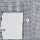 Micro Tattersall Check Shirt With Contrast T A Collar And Cuffs