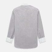 Micro Tattersall Check Shirt With Contrast T A Collar And Cuffs