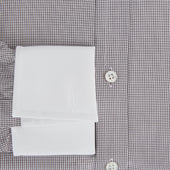 Micro Tattersall Check Shirt With Contrast T A Collar And Cuffs