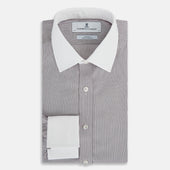 Micro Tattersall Check Shirt With Contrast T A Collar And Cuffs