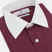 Pinstripe Shirt With Contrast Collar Cuffs
