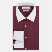 Pinstripe Shirt With Contrast Collar Cuffs
