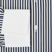 And White Double Stripe Shirt With Contrast Collar Cuffs