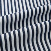 And White Double Stripe Shirt With Contrast Collar Cuffs