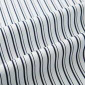 And White Fancy Stripe Shirt With Contrast Collar Cuffs