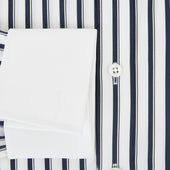 And White Shadow Stripe Shirt With Contrast Collar Cuffs
