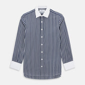 SHIRTS RF NEW WH T&A CLR WHITE DC WHT STRP ON NAVY