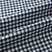 And White Gingham Check Shirt With Contrast Collar Cuffs