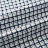 And White Double Track Check Shirt With Contrast Collar Cuffs