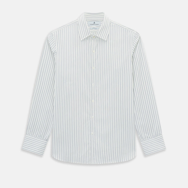 Navy Double Pencil Stripe Westminster Shirt