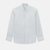 Navy Double Bar Graph Check Westminster Shirt