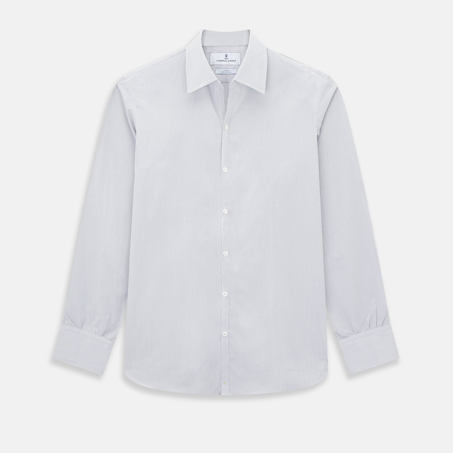 Grey Micro Tattersall Check Windsor Shirt