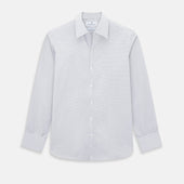 Grey Micro-Tattersall Check Windsor Shirt