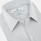 Grey Micro Tattersall Check Windsor Shirt