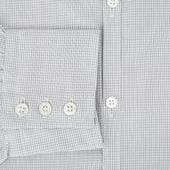 Grey Micro Tattersall Check Windsor Shirt