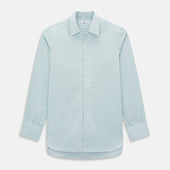 Sage Micro-Tattersall Check Windsor Shirt