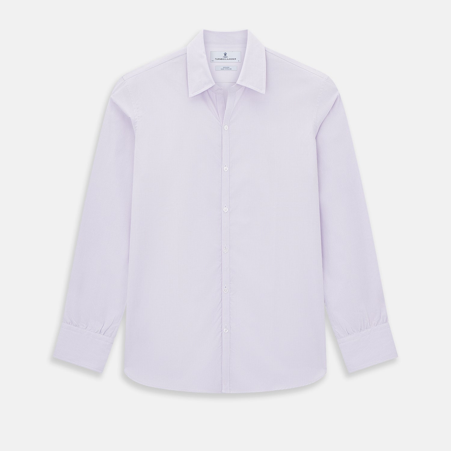 Pale Pink Micro Tattersall Check Windsor Shirt