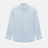 Colony Blue Micro-Tattersall Check Windsor Shirt