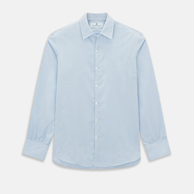Colony Blue Micro-Tattersall Check Windsor Shirt