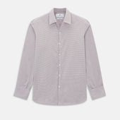 Burgundy Micro-Tattersall Check Windsor Shirt