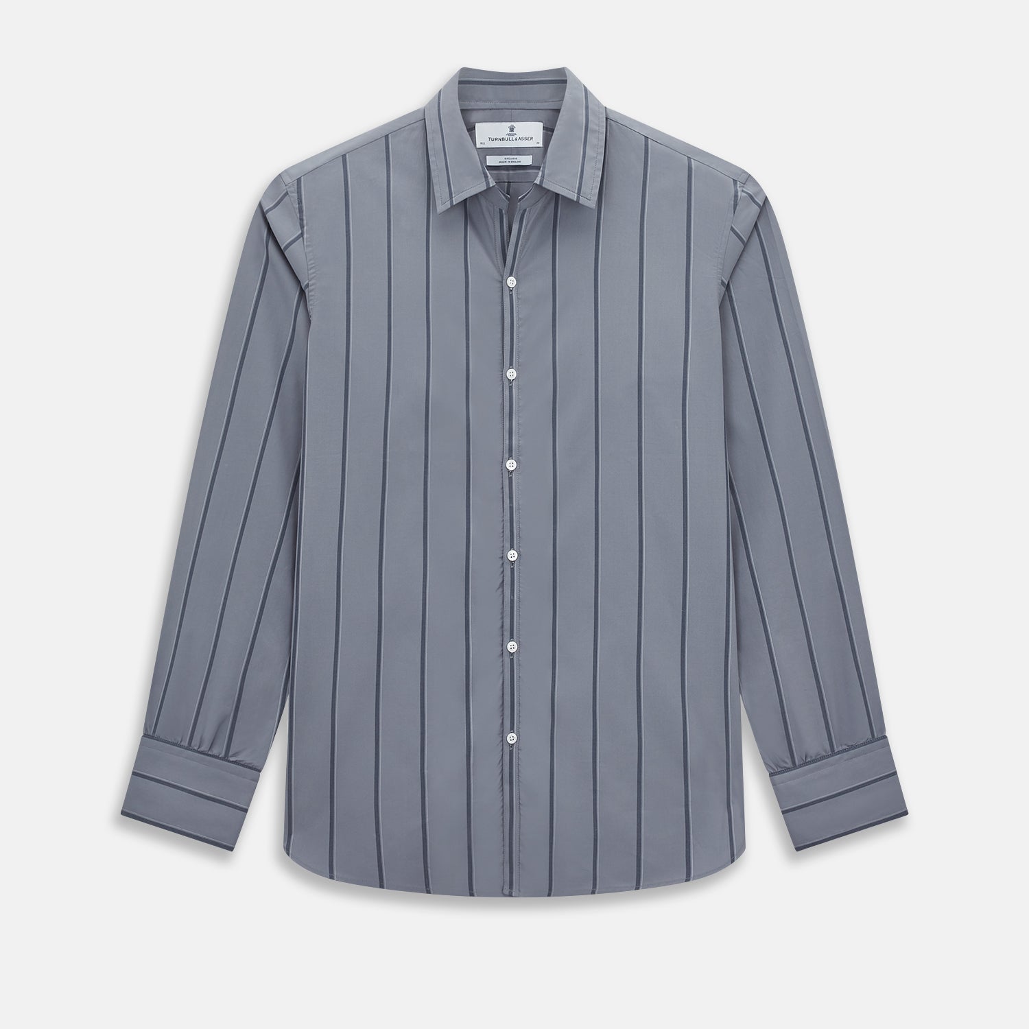 Grey Track Stripe Windsor Shirt