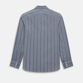 Grey Track Stripe Windsor Shirt