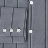 Grey Track Stripe Windsor Shirt