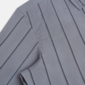 Grey Track Stripe Windsor Shirt