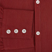 Dark Red Pinstripe Windsor Shirt