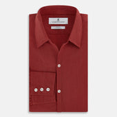 Dark Red Pinstripe Windsor Shirt