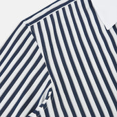 And White Regency Stripe Windsor Shirt With Contrast Collar Cuffs