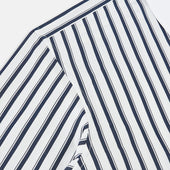 And White Shadow Stripe Windsor Shirt With Contrast Collar Cuffs