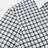 And White Tattersall Check Windsor Shirt With Contrast Collar Cuffs
