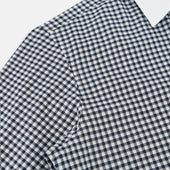 And White Gingham Check Windsor Shirt With Contrast Collar Cuffs