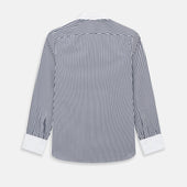 And White Double Stripe Westminster Shirt With Contrast Collar Cuffs