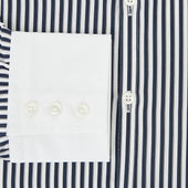 And White Double Stripe Westminster Shirt With Contrast Collar Cuffs