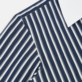 And White Regency Stripe Westminster Shirt With Contrast Collar Cuffs