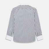And White Shadow Stripe Westminster Shirt With Contrast Collar Cuffs