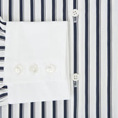 And White Shadow Stripe Westminster Shirt With Contrast Collar Cuffs