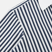 And White Reverse Stripe Westminster Shirt With Contrast Collar Cuffs